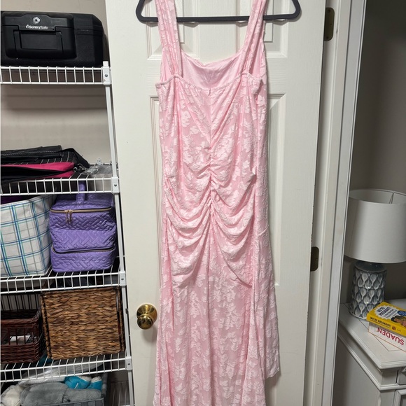 Maternity Pink Lace Sleeveless Dress - Picture 5 of 5